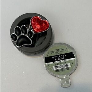 Bath & Body Works Gray Car Fragrance Holder Paw Print